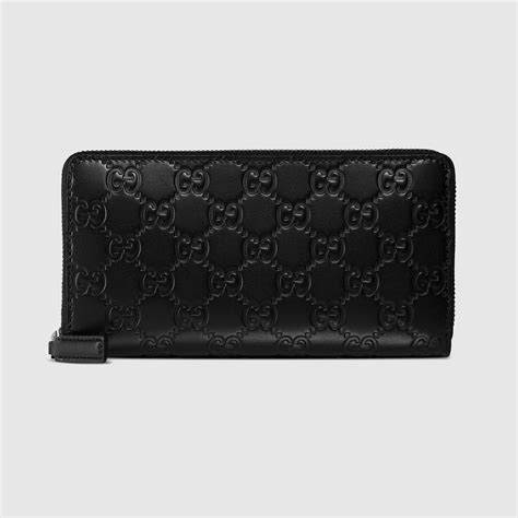 floral gucci mens wallet|Gucci signature zip around wallet.